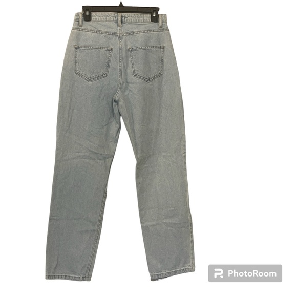 Boohoo straight leg distressed graffiti jeans size 6 90’s Y2K baggy grunge girly - Picture 5 of 13